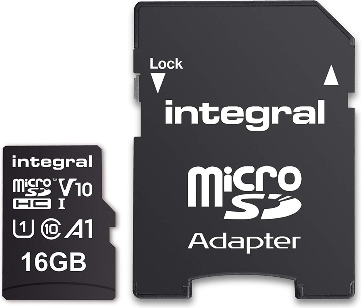 Integral 16GB HIGH SPEED MICROSDHC/XC V10 UHS-I U1 mémoire flash