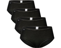 Sloggi Women Basic Midi - dames midi slip (4-Pack) - zwart