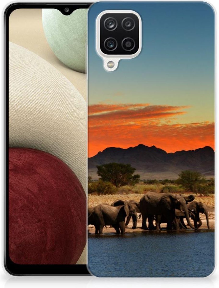 Samsung Galaxy A12 TPU Hoesje Olifanten
