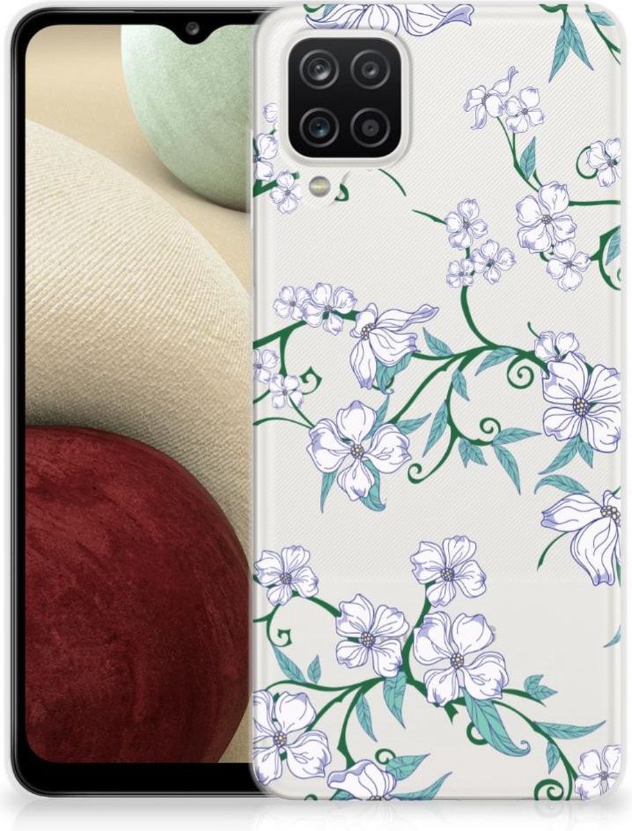TPU Hoesje voor Samsung Galaxy A12 Uniek TPU Case Blossom White