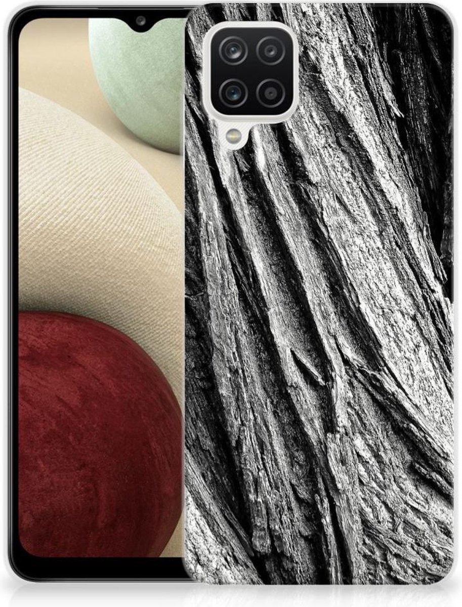 Bumper Hoesje Samsung Galaxy A12 Boomschors Grijs