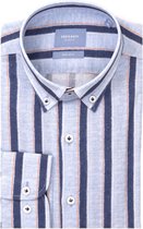 Tresanti Heren Overhemd Lichtblauw Gestreept Button Down Regular Fit - 40