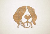 Wanddecoratie - Hond - Beagle 4 - XS - 25x27cm - Eiken - muurdecoratie - Line Art