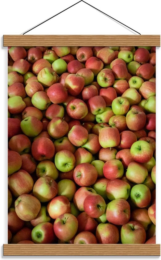 Schoolplaat – Stapel lekkere Appels - 30x40cm Foto op Textielposter (Wanddecoratie op Schoolplaat)