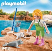 Playmobil Soigneuse avec bébés phoques