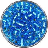 9278-054 Rocailles blauw zilveren kern 4.5mm