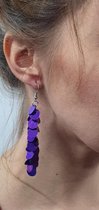 CHIAMAX - disco - boucles d'oreilles paillettes - violet