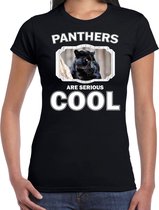 Dieren panters t-shirt zwart dames - panthers are serious cool shirt - cadeau t-shirt zwarte panter/ panters liefhebber 2XL