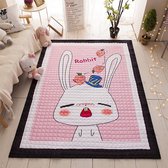 Speelkleed konijn 195 x 145 cm - LiefBoefje - Groot Speelkleed Baby - Speelmat Kinderen - Babymat XL - Kindervloerkleed - Kraamcadeau - Speelkleed Kinderen - 50+ design speelkleden