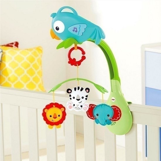 Fisher-Price Animaux de la forêt 3-en-1 Mobile Musical pour lit