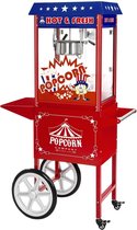 Royal Catering Popcornmachine met onderstel - Amerikaans ontwerp - rood