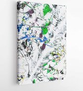 Closeup view of an acrylic painting on wood. Fragment of artwork - Modern Art Canvas -Vertical - 431110150 - 115*75 Vertical