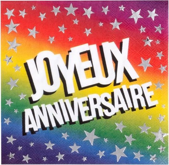 Boland Servetten Joyeux Anniversaire 33 Cm Papier 12 Stuks Bol Com