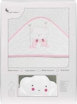 Interbaby Badcape En Nachtlamp 100 Cm Katoen Wit/roze 2-delig