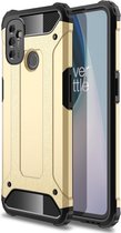 Armor Hybrid Back Cover - OnePlus Nord N100 Hoesje - Goud