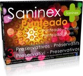 Saninex - condooms - 3 stuks - condooms met glijmiddel - dotted
