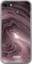 6F hoesje - geschikt voor iPhone 8 - Transparant TPU Case - Purple Marble #ffffff