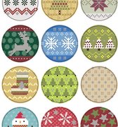 Stickers, kerstborduursels, 10x23 cm, 1 vel
