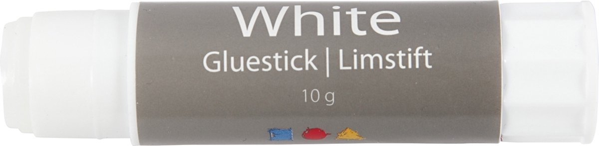 Witte lijmstift, rond, 10 gr, 2 stuk/ 1 doos