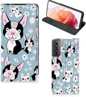 Telefoon Hoesje Cadeau voor Kleinzoon Samsung Galaxy S21 Flipcover Hondjes