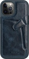 Nillkin - Hoesje geschikt voor iPhone 12 / 12 Pro - Aoge Leather Case Serie - Book Case - Blauw
