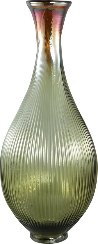 PTMD Caro green glass vase and narrow top s | bol.com