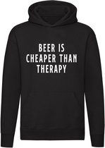 Beer is cheaper than therapy sweater | drank | bier | therapie | grappig | unisex | trui | sweater | hoodie | capuchon
