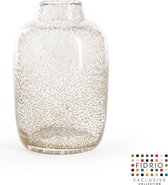 Design vaas Toronto - Fidrio BUBBLES CLEAR - glas, mondgeblazen bloemenvaas - hoogte 15 cm