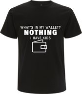 What is in my wallet, i have kids Heren t-shirt | Blut | Portomonnee | Kinderen | vaderdag | moederdag | grappig | kado | Zwart