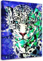 Schilderij Luipaard (print op canvas) 2 maten (wanddecoratie)