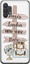 Samsung Galaxy A32 5G hoesje siliconen - Where to go next - Soft Case Telefoonhoesje - Tekst - Multi