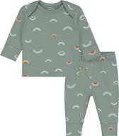 Prénatal Baby Jongens Pyjama - Baby Kleding voor Jongens - Maat 62 - Groen met regenboogprint