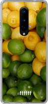 OnePlus 8 Hoesje Transparant TPU Case - Lemon & Lime #ffffff