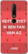 Nokia X6 (2018) Hoesje Transparant TPU Case - Retteketet ik ben fan van AZ