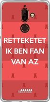 Nokia 7 Plus Hoesje Transparant TPU Case - Retteketet ik ben fan van AZ