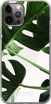 6F hoesje - geschikt voor iPhone 12 - Transparant TPU Case - Tropical Plants #ffffff