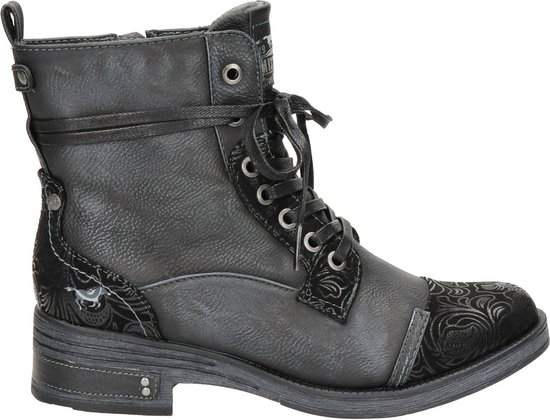 Mustang dames veterboot - Zwart - Maat 37