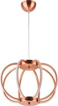 LED Hanglamp - Phoeny - Industrieel - 38W - Natuurlijk Wit 4000K - Rond - Mat Koper Aluminium - BSE