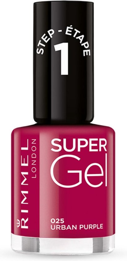 Rimmel Super Gel nagellak, kleur 025 Urban Purple.