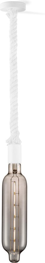 Home Sweet Home luminaire suspendu blanc Leonardo - Lampe suspendue incluant une source de lumière LED G78 - dimable - longueur de suspension 145 cm - avec source de lumière LED E27 incluse - fumée