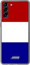 6F hoesje - geschikt voor Samsung Galaxy S21 Plus -  Transparant TPU Case - Nederlandse vlag #ffffff