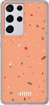 6F hoesje - geschikt voor Samsung Galaxy S21 Ultra -  Transparant TPU Case - Terrazzo N°10 #ffffff