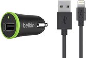 Belkin Autolader met Apple iPhone Lightning naar USB Kabel - 1.2m - 2.4A - Zwart