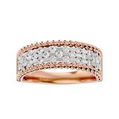 AËLRA 18K gouden damesring met 0,55 ct natuurlijke ronde diamanten