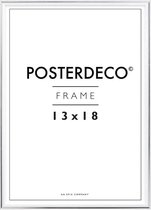 Fotolijst - Posterdeco - Premium Metaal - Fotomaat 13x18 cm - Posterlijst - Fotolijstje - Zilver