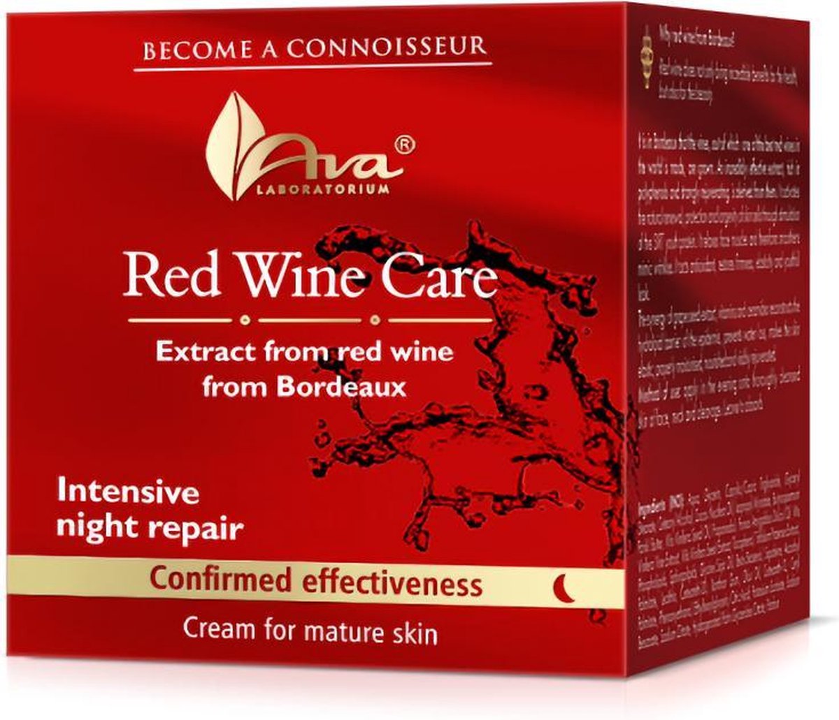 AVA Cosmetics Red Wine Care Nachtcrème Voor De Rijpere Huid 50ml.
