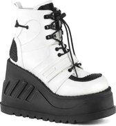 Demonia Plateau Laarzen -37 Shoes- STOMP-13 US 7 Wit/Zwart