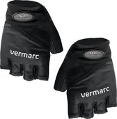 Vermarc Sports Fietshandschoenen Vermarc Vs19 Basic Zwart/Wit - Maat: M, Kleur: Zwart