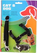 Pet Treatment Honden-/kattentuigje 30-40 X 120 Cm Nylon Zwart 2-delig