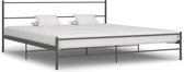 vidaXL Bedframe metaal grijs 200x200 cm